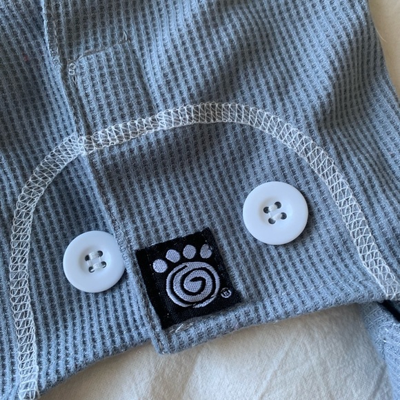 2/$10 TopPaw Size S Dusty blue thermal Dog Pajamas - Picture 2 of 5